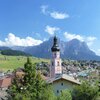 Castelrotto: the baroque steeple is also the symbol of the village. Foto: AT, &copy; Peer