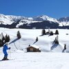 In winter, the Alpe di Siusi highland becomes a large skiing area. Foto: EMS, &copy; Peer