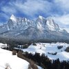 Lo Sciliar domina il paesaggio intorno a San Vigilio presso Siusi. Foto: AT, &copy; Peer
