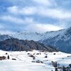 Verschneite Wiesen bei St. Valentin zwischen Kastelruth und Seis, in Richtung Seiser Alm. Foto: AT, &copy; Peer
