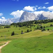 seiser alm mit sella und langkofel und plattkofel