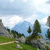 friedrich august weg bei pian de sass dahinter marmolada