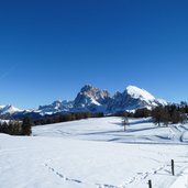 seiser alm winter langkofelgruppe mit plattkofel