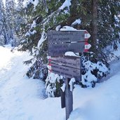 abzweigung weg zallinger williamshuette seiseralm winter